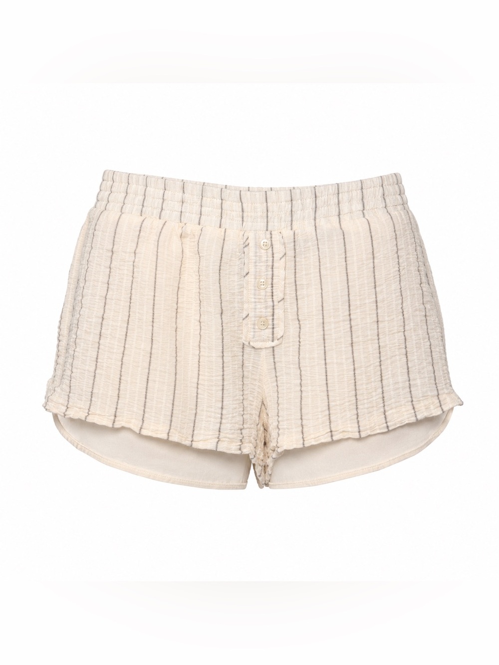 Zara Cream Striped Women's Shorts Size: XS